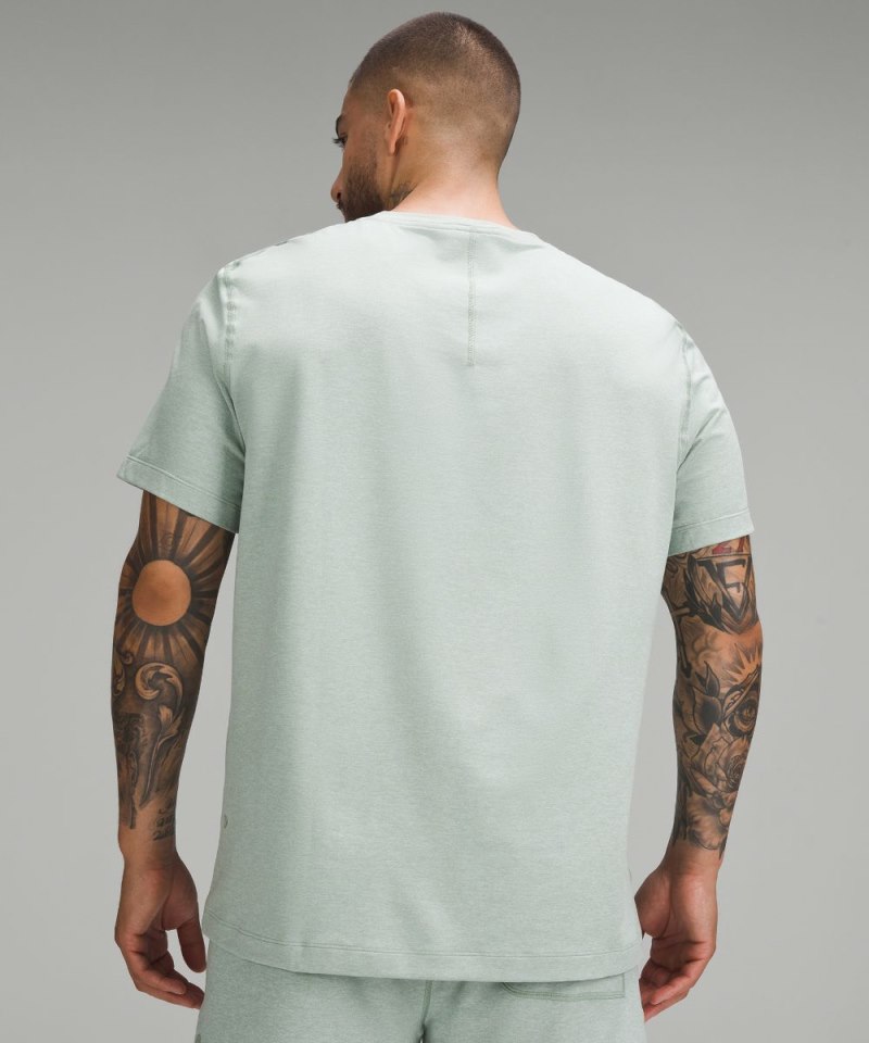 Lululemon Soft Jersey Short-Sleeve Shirt Heathered Palm Court / Heathered Frosted Jade Online Outlet Sale