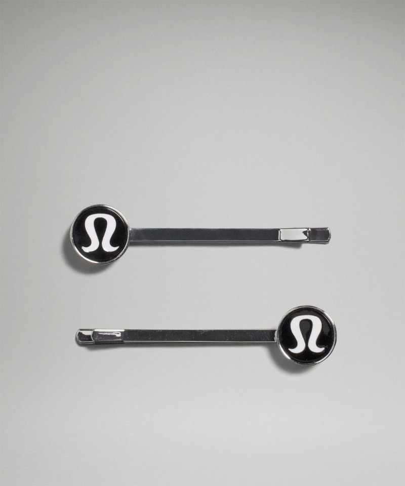 Lululemon Logo Bobby Pins *2 Pack Black Online Outlet Sale