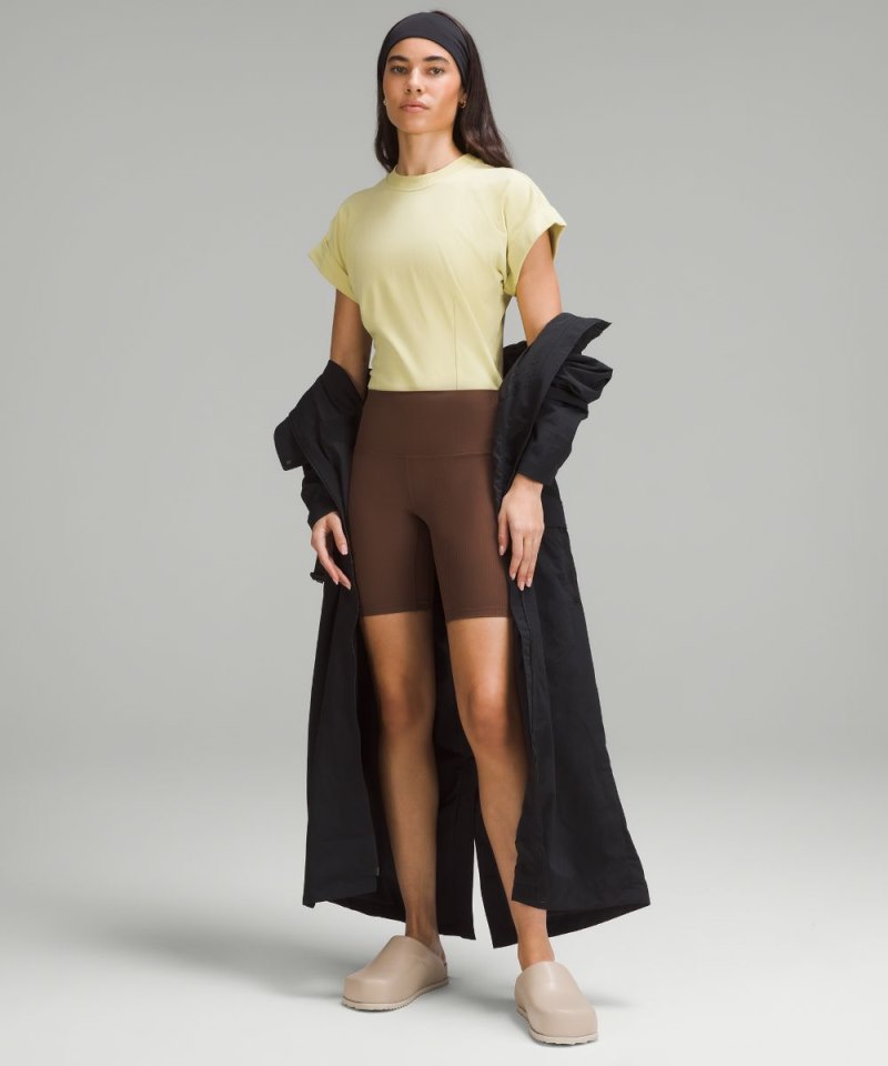 Lululemon Heavyweight Cotton T-Shirt Bodysuit Finch Yellow Online Outlet Sale