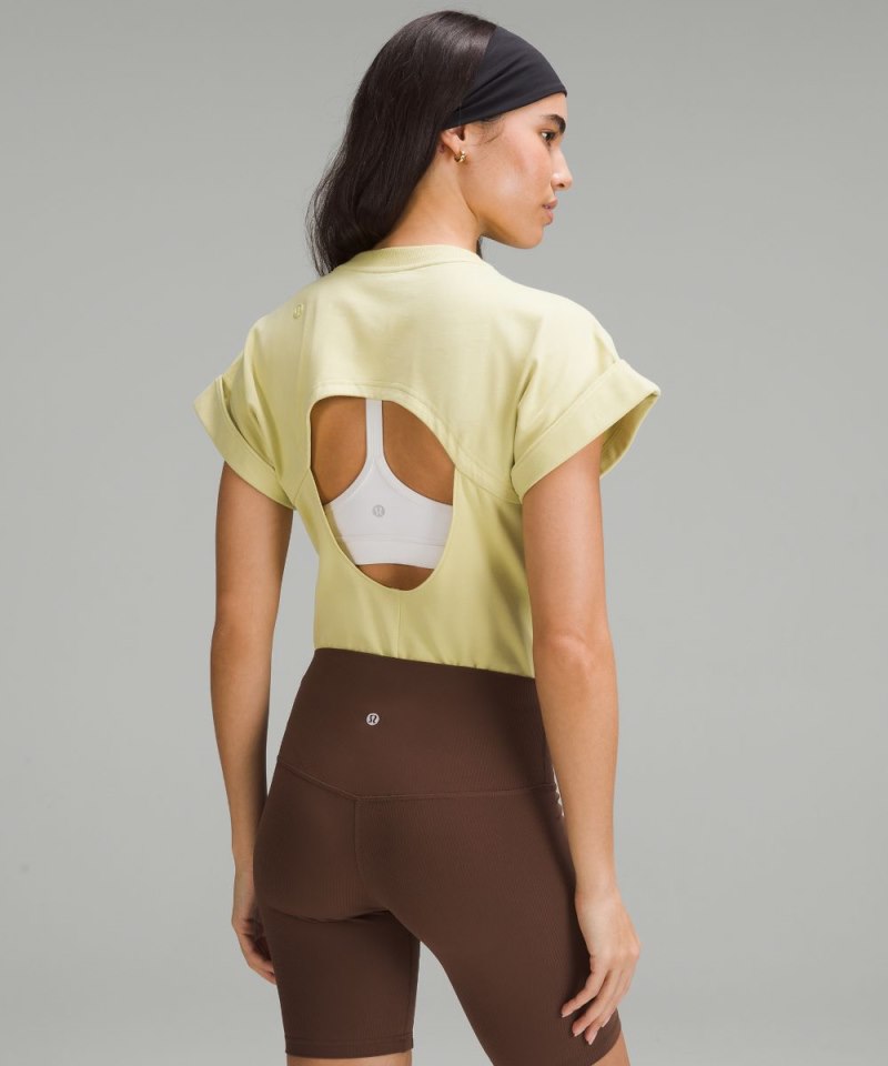 Lululemon Heavyweight Cotton T-Shirt Bodysuit Finch Yellow Online Outlet Sale