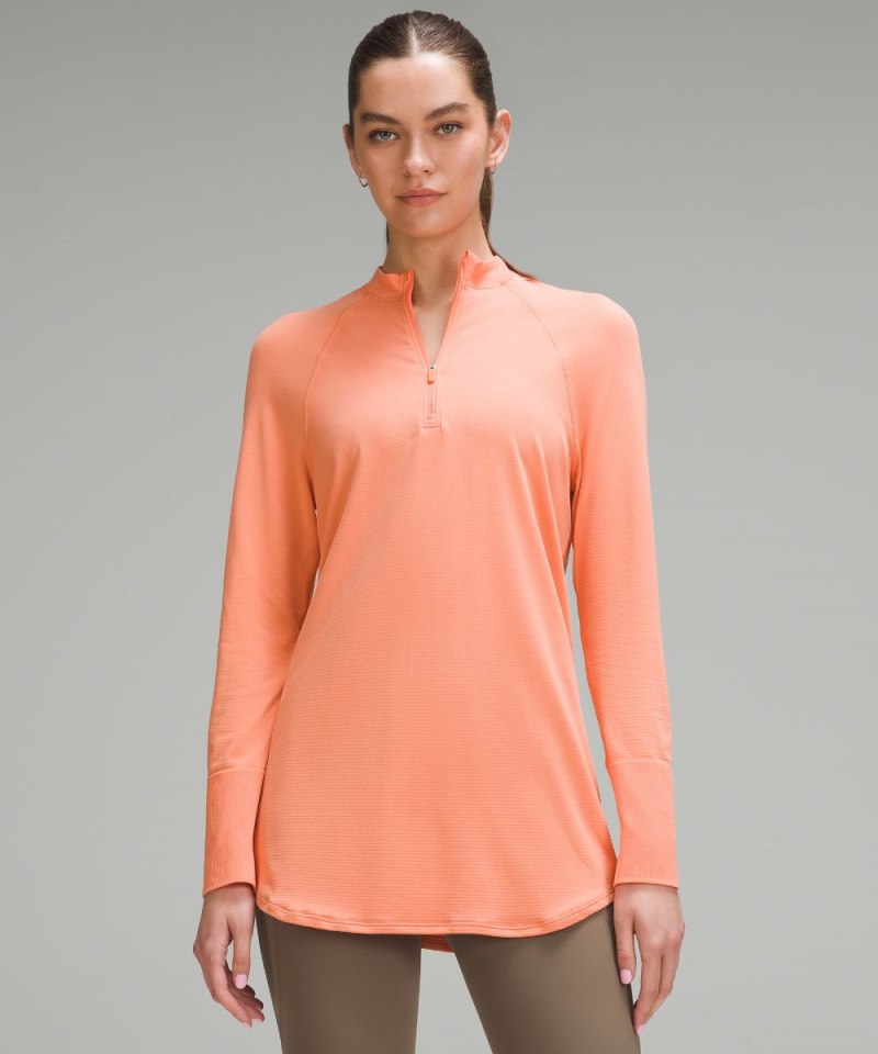 Lululemon Swiftly Relaxed Long-Length Half Zip Coral Kiss / Coral Kiss Online Outlet Sale