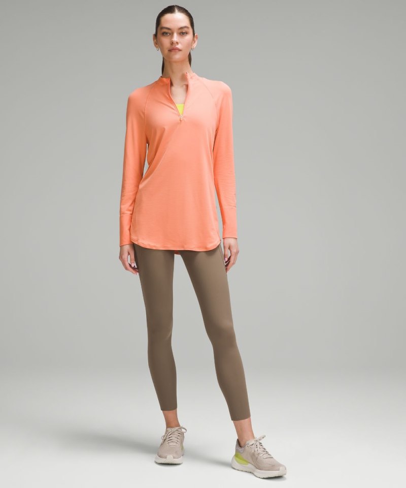 Lululemon Swiftly Relaxed Long-Length Half Zip Coral Kiss / Coral Kiss Online Outlet Sale