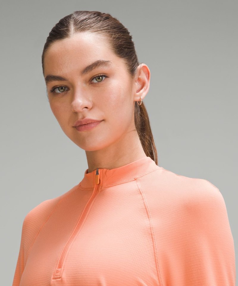 Lululemon Swiftly Relaxed Long-Length Half Zip Coral Kiss / Coral Kiss Online Outlet Sale