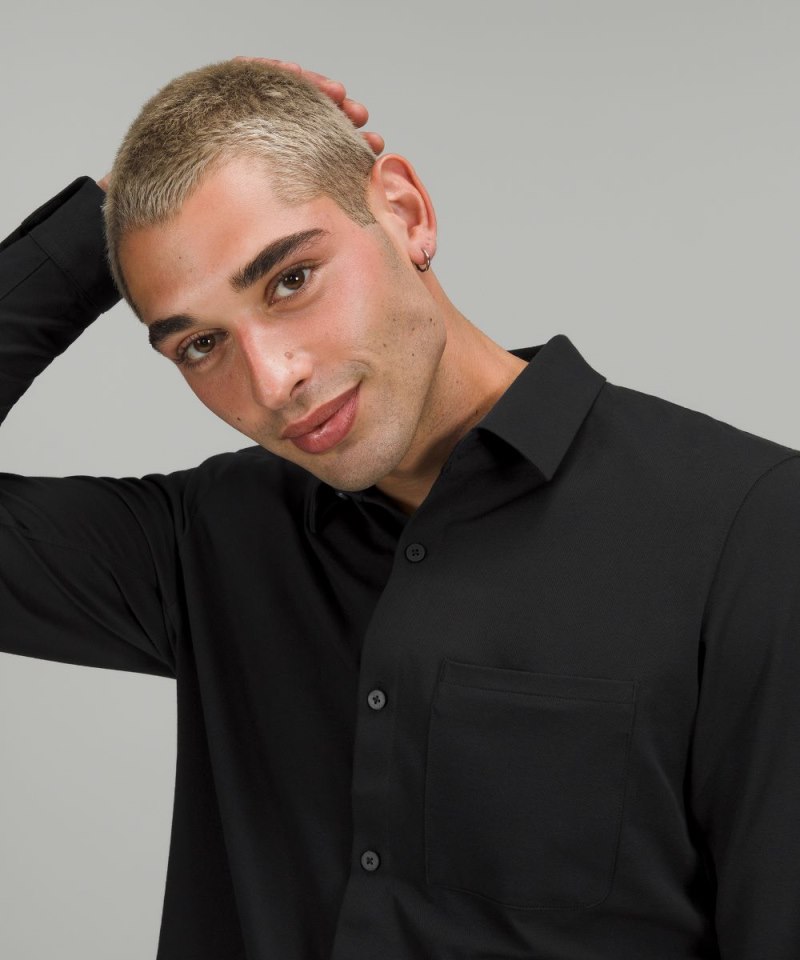 Lululemon Commission Long-Sleeve Shirt Black Online Outlet Sale