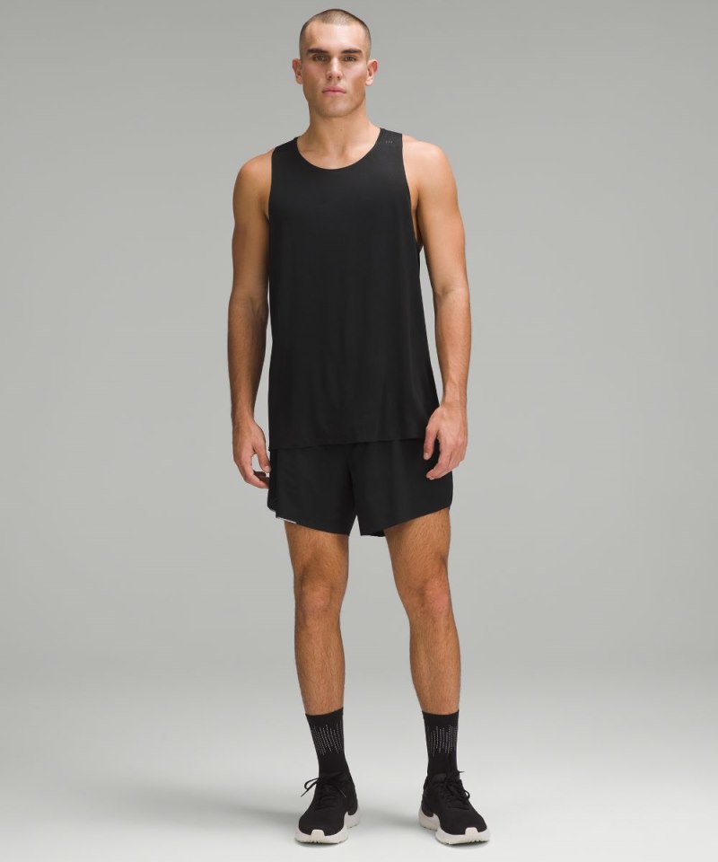 Lululemon Fast and Free Singlet *Breathe Black Online Outlet Sale