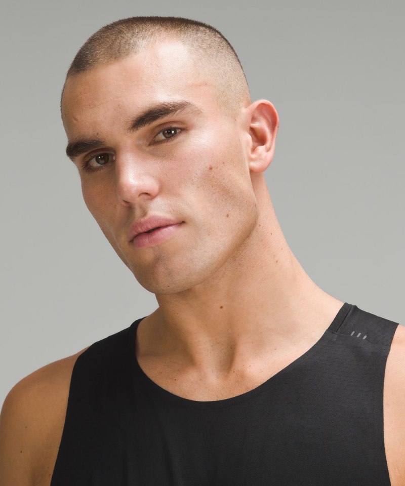 Lululemon Fast and Free Singlet *Breathe Black Online Outlet Sale