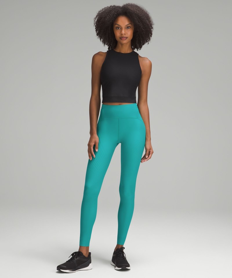 Lululemon SenseKnit Running High-Rise Tight 28" Thermal Green Online Outlet Sale