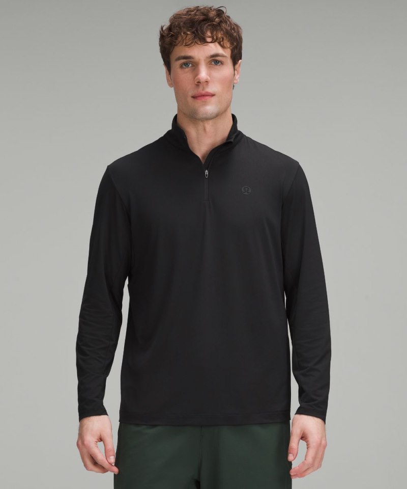 Lululemon Long-Sleeve Golf Half Zip Black Online Outlet Sale