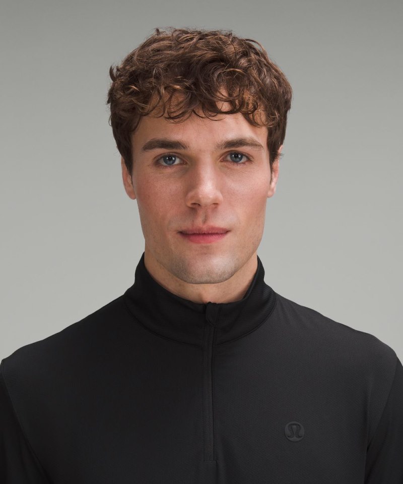 Lululemon Long-Sleeve Golf Half Zip Black Online Outlet Sale