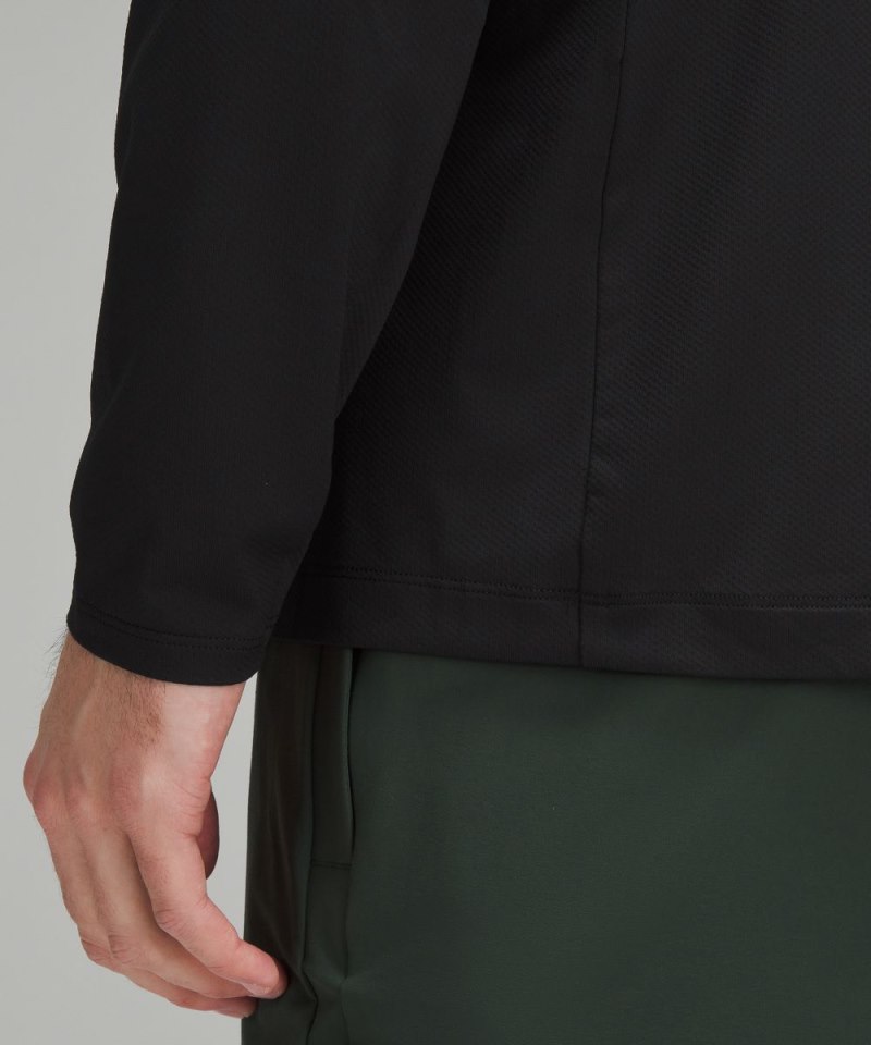 Lululemon Long-Sleeve Golf Half Zip Black Online Outlet Sale
