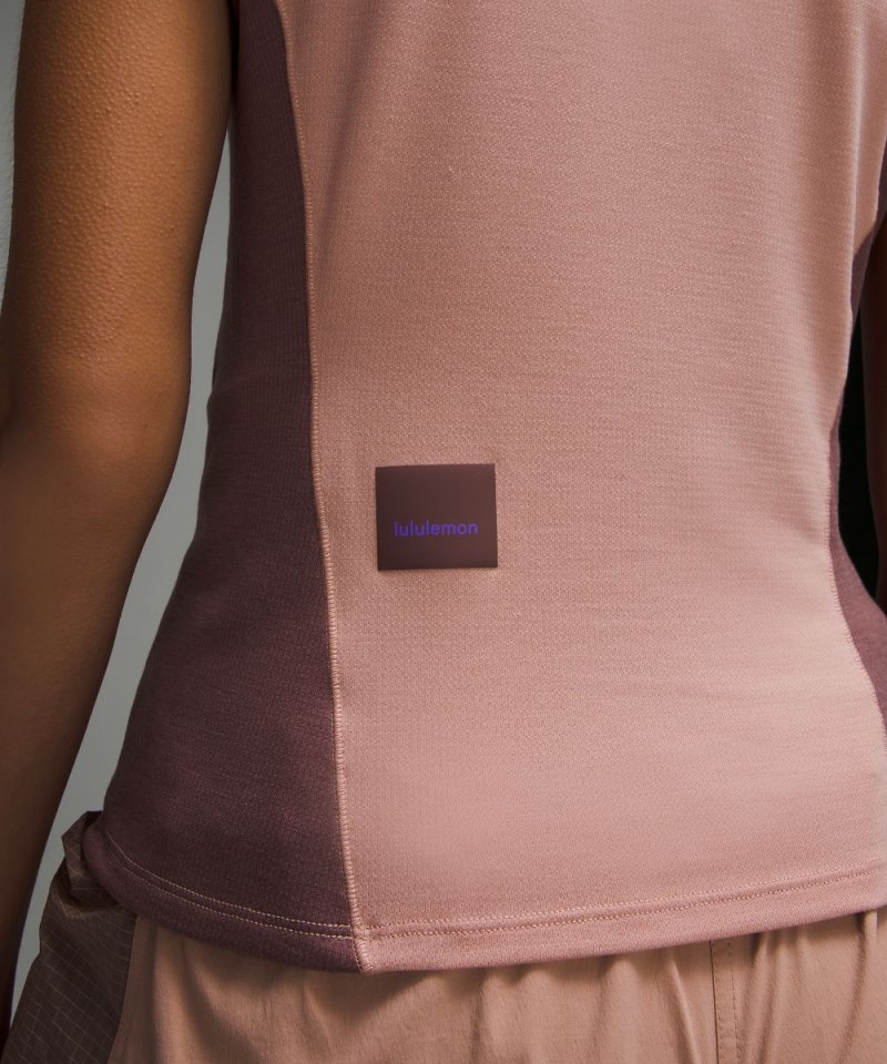 Lululemon Cap Sleeve Hiking Tank Top Pink Clay / Dark Oxide Online Outlet Sale