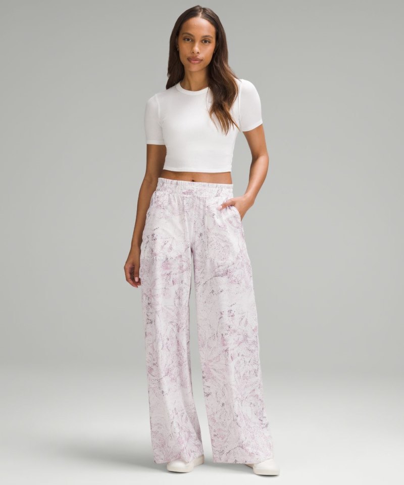 Lululemon Swift Mid-Rise Wide-Leg Pant Gossamer Floral Vita Pink Multi Online Outlet Sale