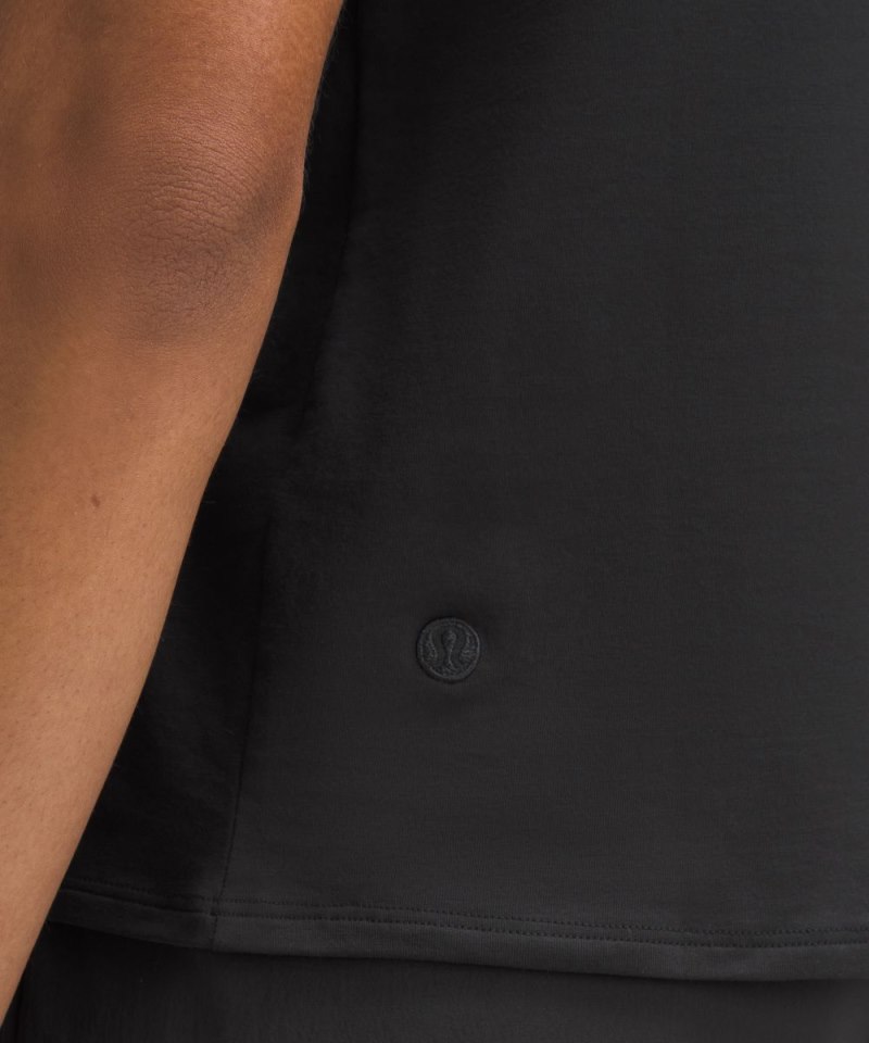 Lululemon Off-The-Shoulder Cotton T-Shirt Black Online Outlet Sale