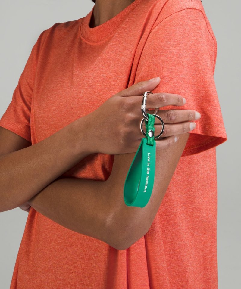 Lululemon Silicone Keychain Maldives Green / Silver Online Outlet Sale