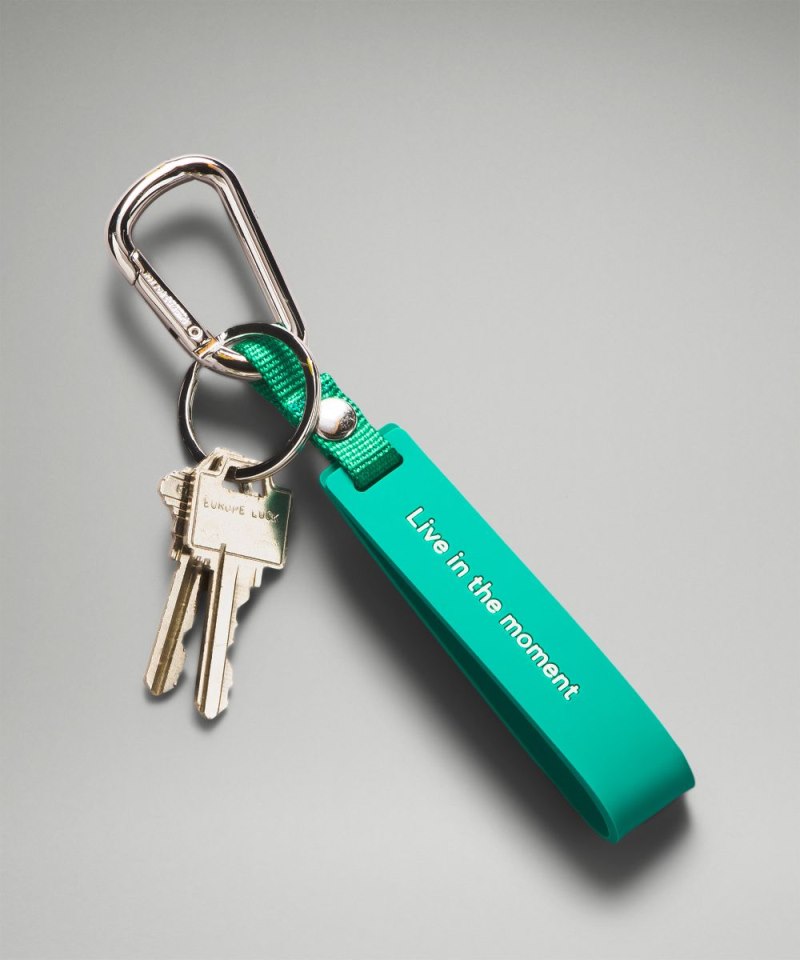 Lululemon Silicone Keychain Maldives Green / Silver Online Outlet Sale