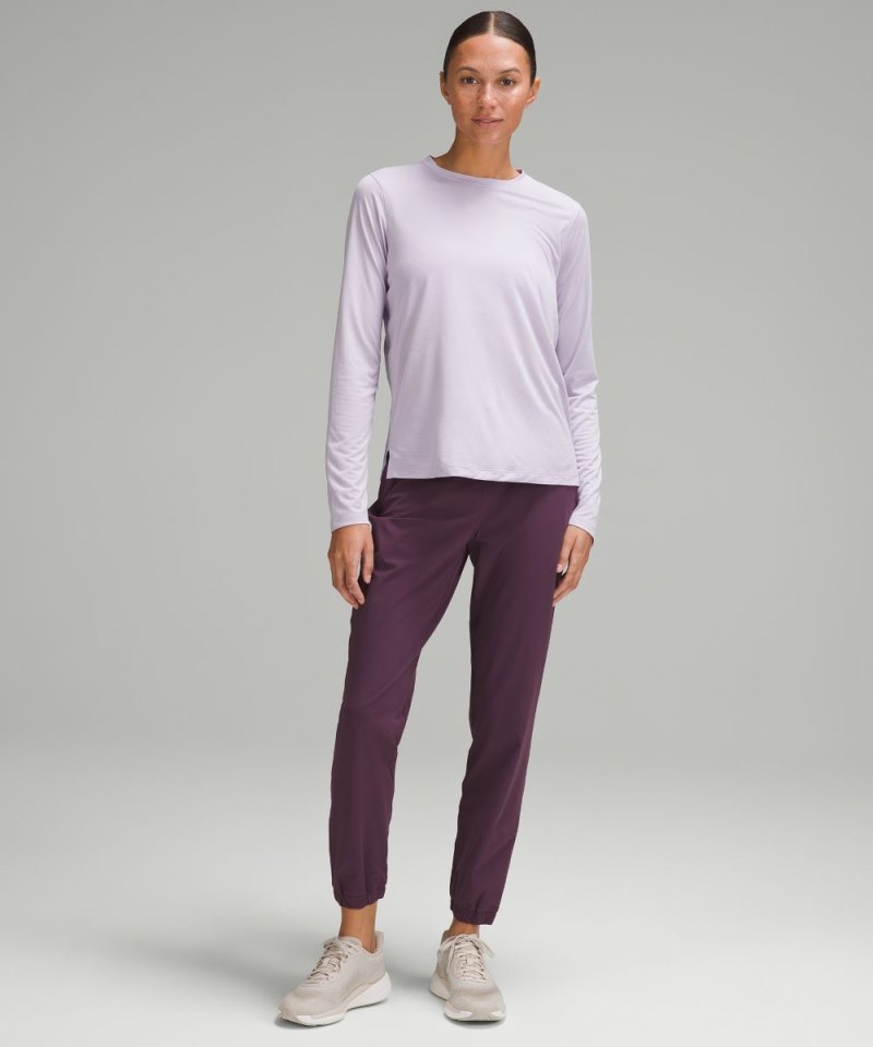 Lululemon Ultralight Hip-Length Long-Sleeve Shirt Lilac Ether Online Outlet Sale