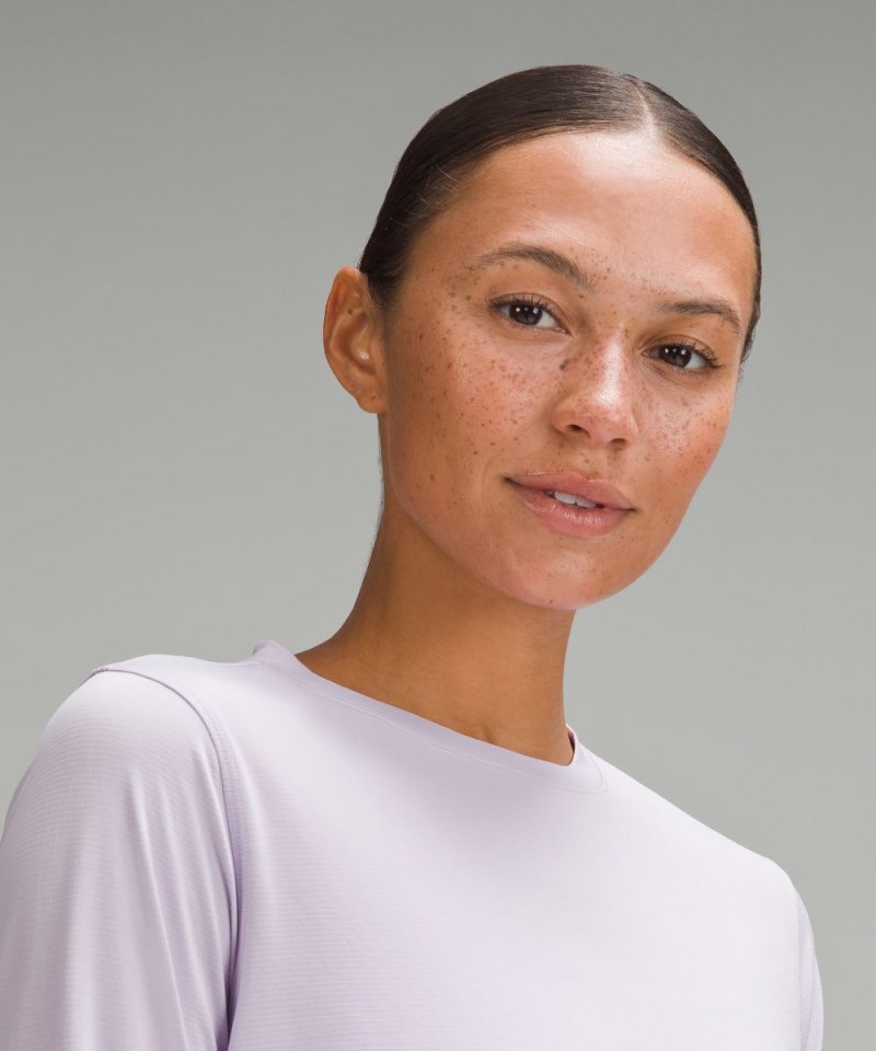 Lululemon Ultralight Hip-Length Long-Sleeve Shirt Lilac Ether Online Outlet Sale