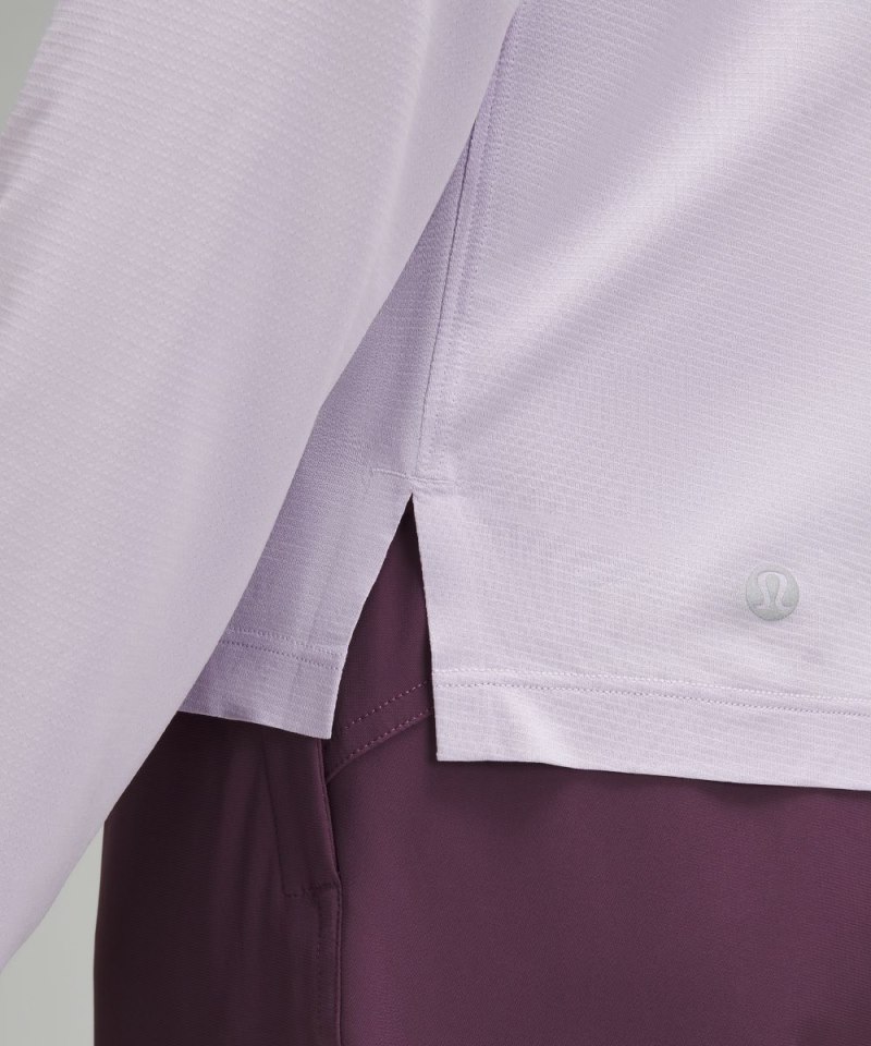 Lululemon Ultralight Hip-Length Long-Sleeve Shirt Lilac Ether Online Outlet Sale