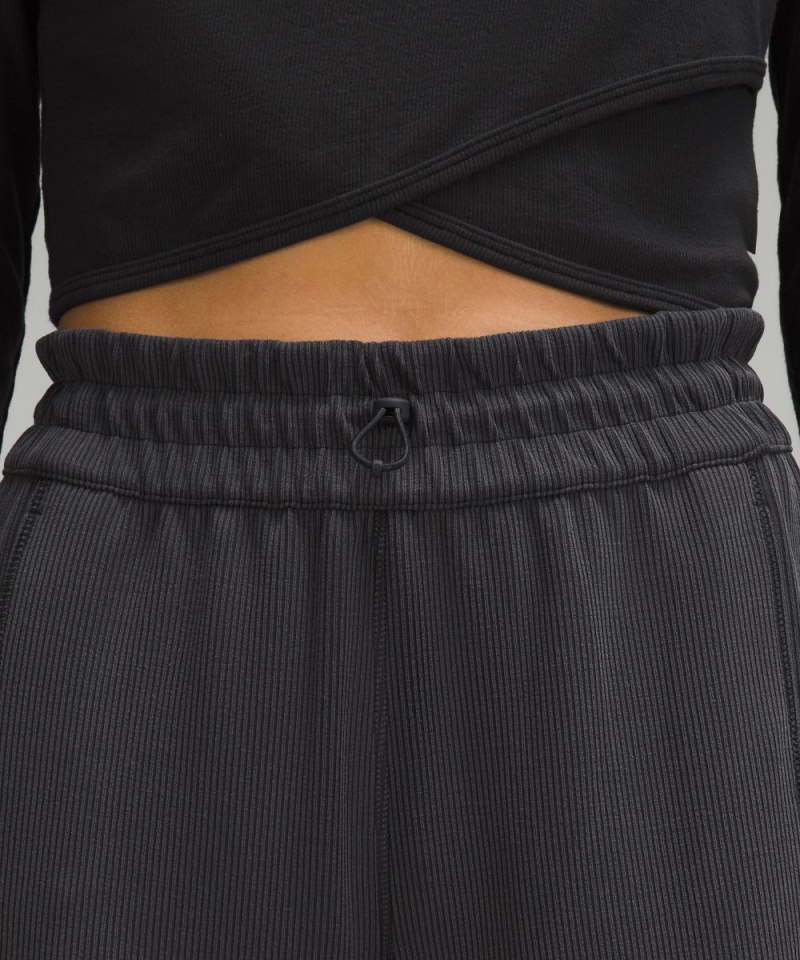 Lululemon Ribbed Softstreme Mid-Rise Pant 32" Black Online Outlet Sale