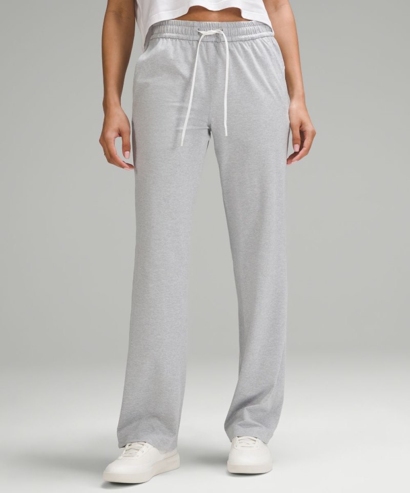 Lululemon Soft Jersey Straight-Leg Mid-Rise Pant *Regular Heathered Core Ultra Light Grey / Heathered Core Ultra Light Grey Online Outlet Sale