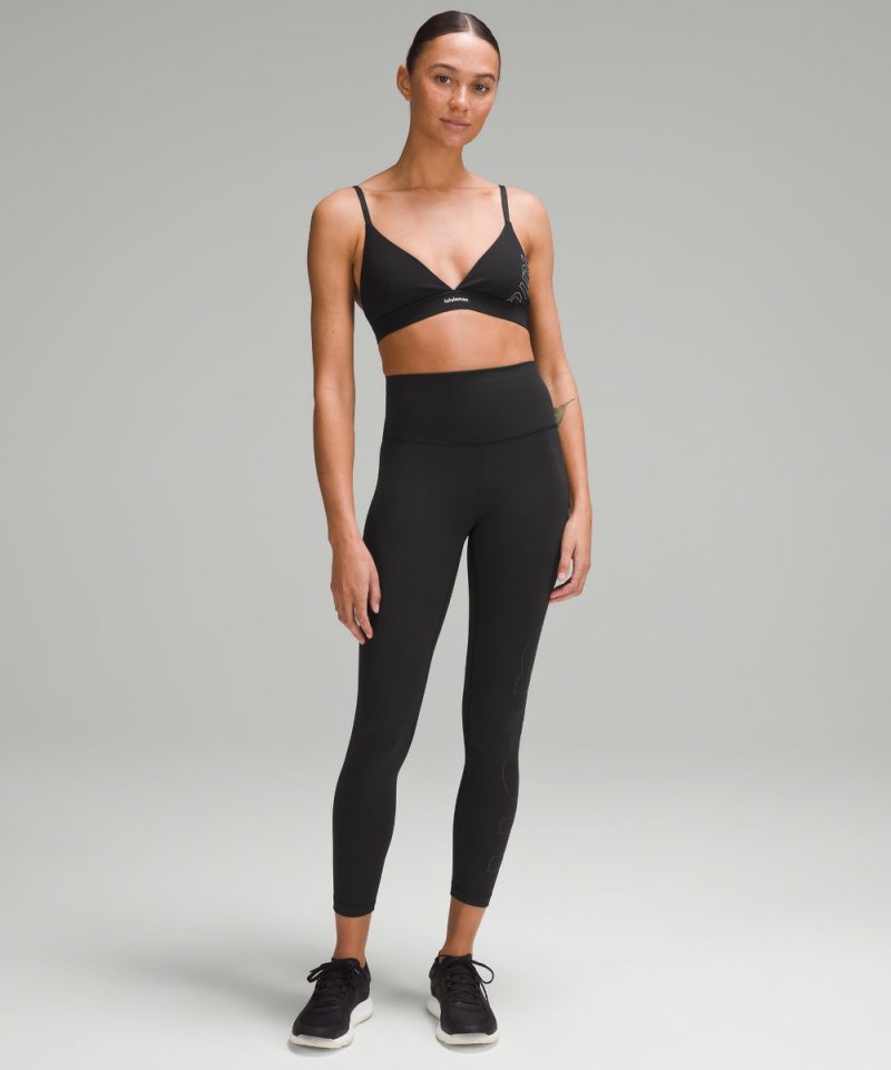 Lululemon License to Train Triangle Bra Light Support, A / B Cup *Graphic Black Online Outlet Sale