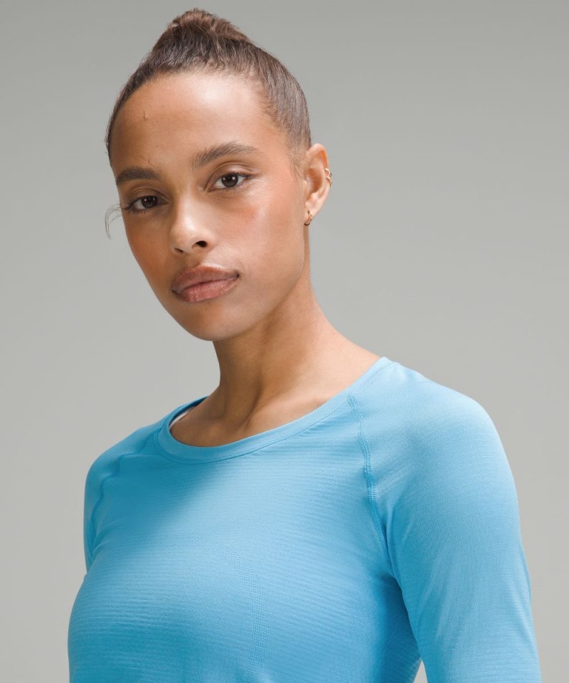 Lululemon Swiftly Tech Long-Sleeve Shirt 2.0 *Hip Length Kayak Blue Light / Kayak Blue Light Online Outlet Sale