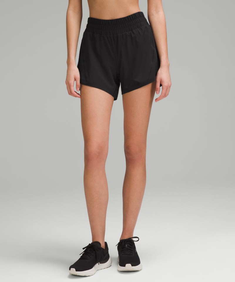 Lululemon Track That Mid-Rise Lined Short 5" Black Online Outlet Sale