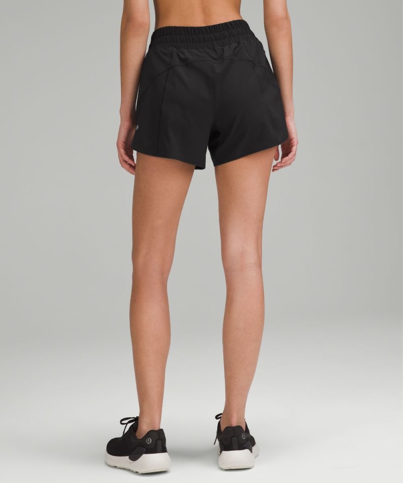 Lululemon Track That Mid-Rise Lined Short 5" Black Online Outlet Sale