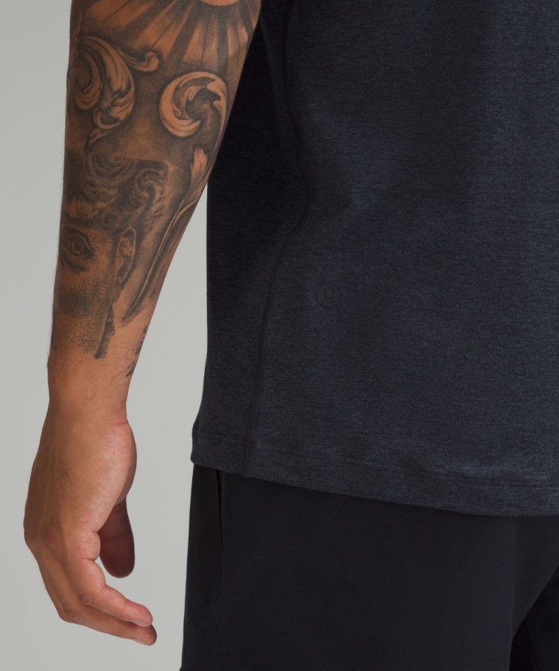 Lululemon Soft Jersey Short-Sleeve Shirt Heathered Classic Navy / Heathered True Navy Online Outlet Sale