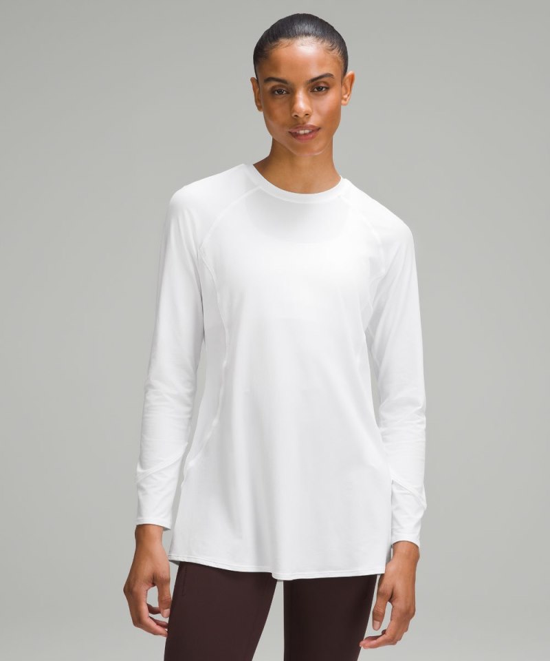 Lululemon Abrasion-Resistant High-Coverage Long-Sleeve Shirt White Online Outlet Sale