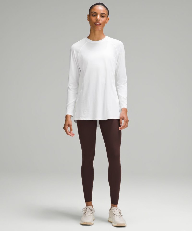 Lululemon Abrasion-Resistant High-Coverage Long-Sleeve Shirt White Online Outlet Sale