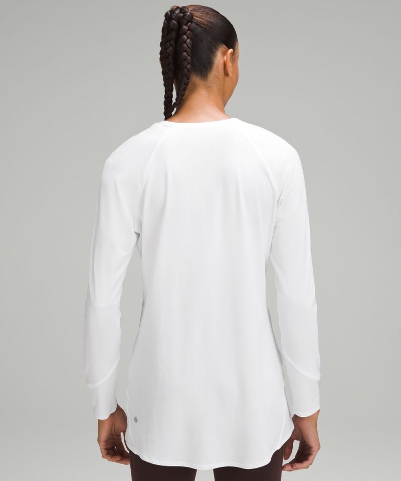 Lululemon Abrasion-Resistant High-Coverage Long-Sleeve Shirt White Online Outlet Sale