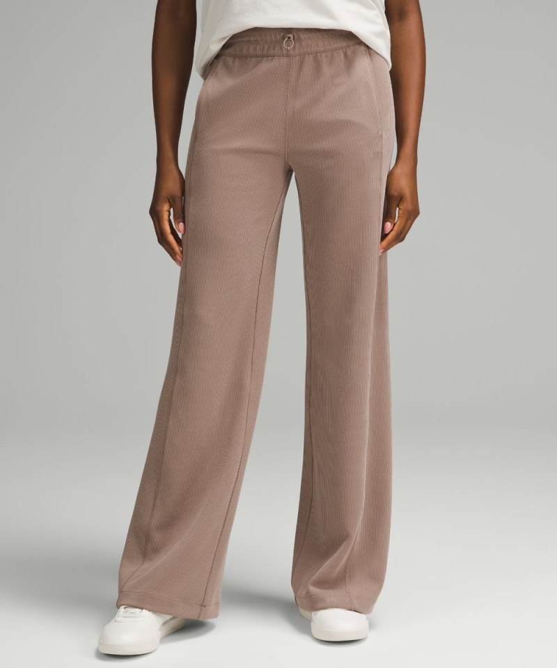Lululemon Ribbed Softstreme Mid-Rise Pant 32" Taupetastic Online Outlet Sale