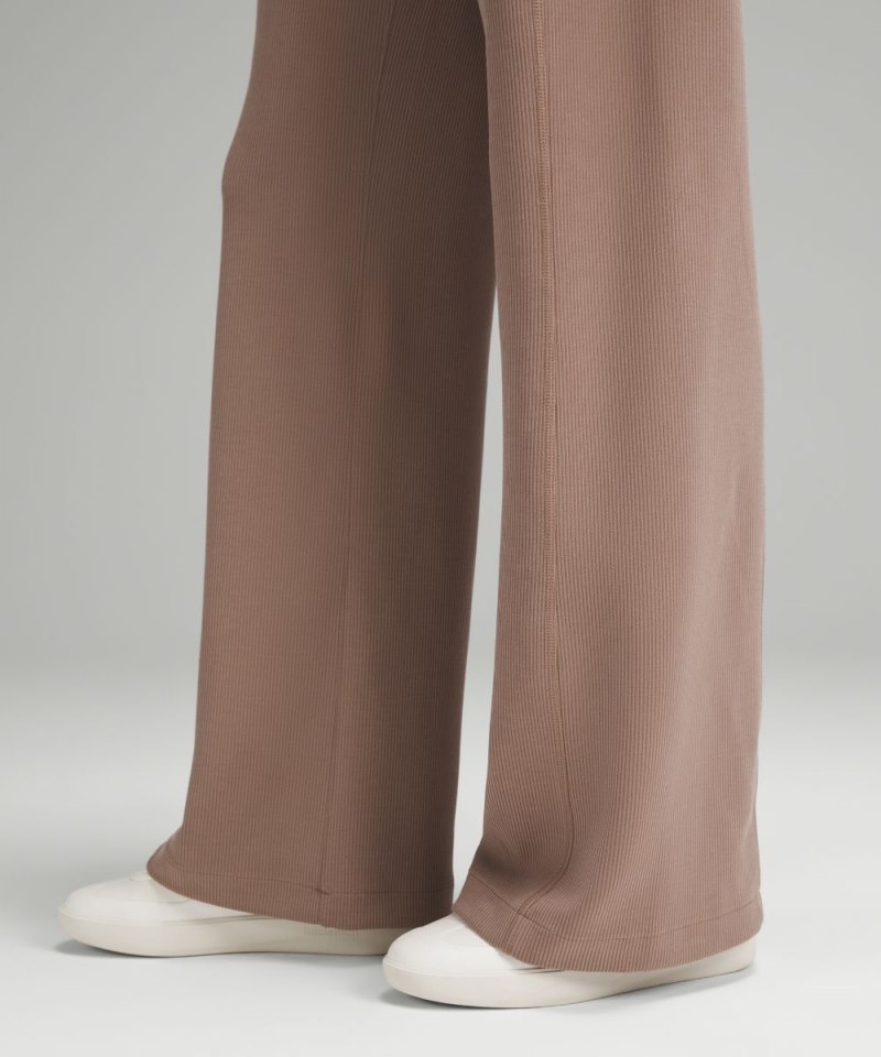 Lululemon Ribbed Softstreme Mid-Rise Pant 32" Taupetastic Online Outlet Sale