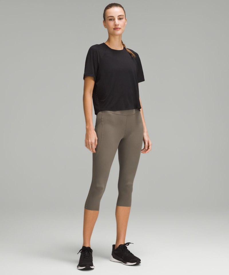 Lululemon Fast and Free High-Rise Crop with Pockets 19" Nomad Online Outlet Sale
