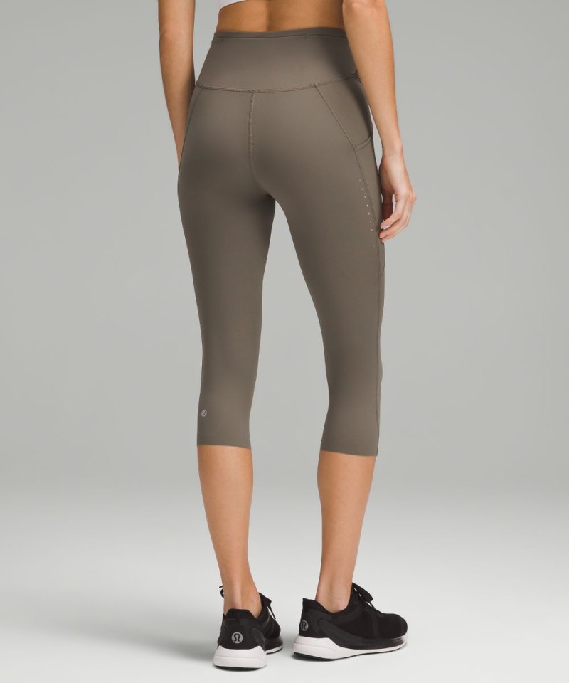 Lululemon Fast and Free High-Rise Crop with Pockets 19" Nomad Online Outlet Sale