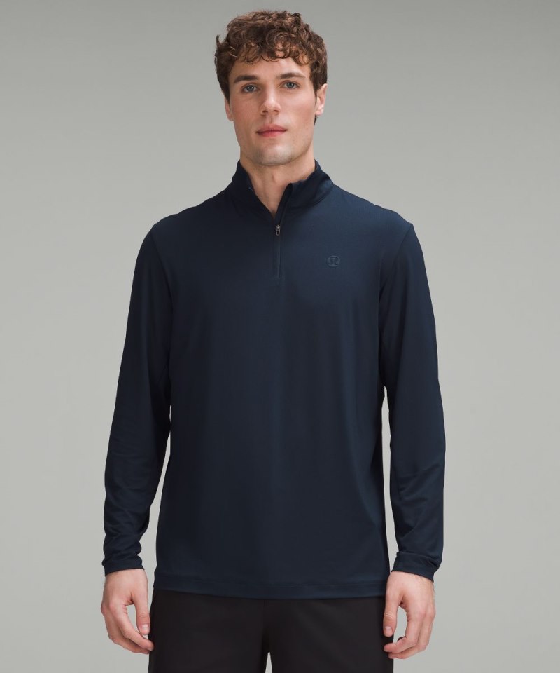 Lululemon Long-Sleeve Golf Half Zip True Navy Online Outlet Sale
