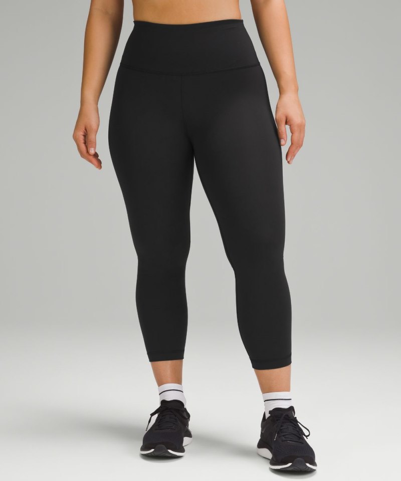 Lululemon Wunder Train Contour Fit High-Rise Crop 23" Black Online Outlet Sale