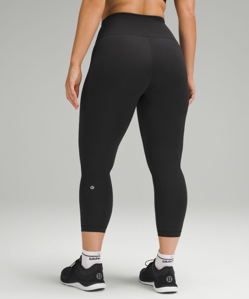 Lululemon Wunder Train Contour Fit High-Rise Crop 23" Black Online Outlet Sale