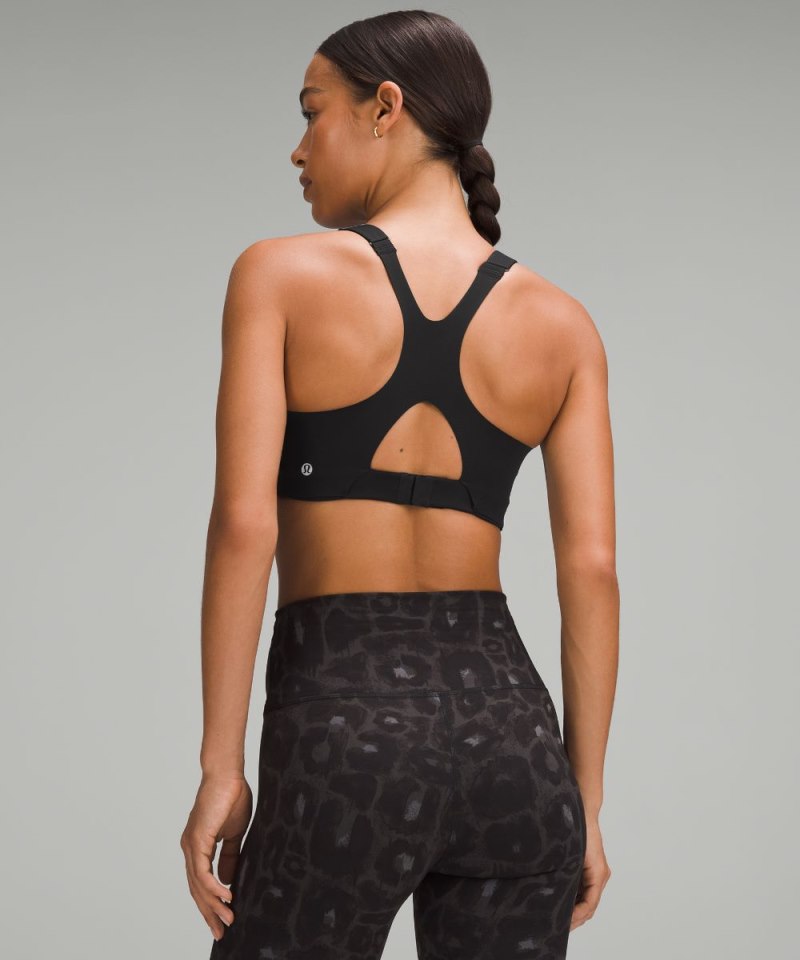 Lululemon Ultralu Square-Neck Workout Bra *Medium Support, D / DD Cup Black Online Outlet Sale