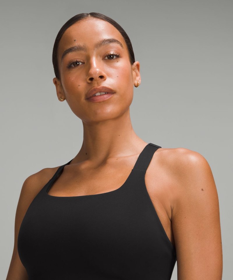 Lululemon Ultralu Square-Neck Workout Bra *Medium Support, D / DD Cup Black Online Outlet Sale