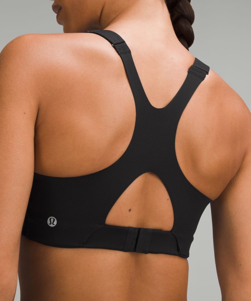 Lululemon Ultralu Square-Neck Workout Bra *Medium Support, D / DD Cup Black Online Outlet Sale