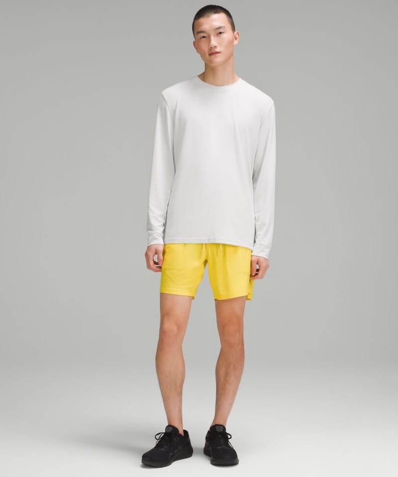 Lululemon License to Train Linerless Short 7" *Pique Utility Yellow Online Outlet Sale