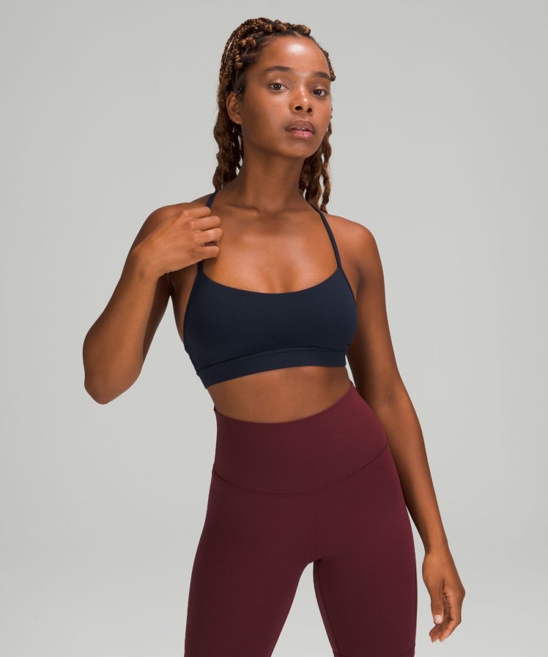 Lululemon Flow Y Bra Nulu *Light Support, A–C Cups True Navy Online Outlet Sale