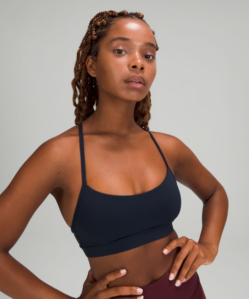 Lululemon Flow Y Bra Nulu *Light Support, A–C Cups True Navy Online Outlet Sale
