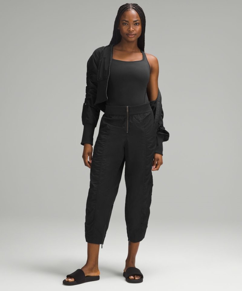 Lululemon Wundermost Ultra-Soft Nulu Square-Neck Sleeveless Bodysuit Black Online Outlet Sale