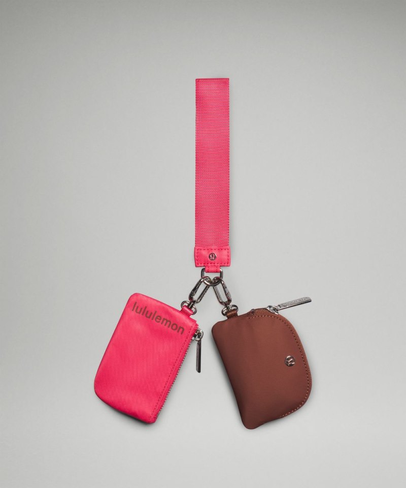 Lululemon Dual Pouch Wristlet Ancient Copper / Glaze Pink Online Outlet Sale