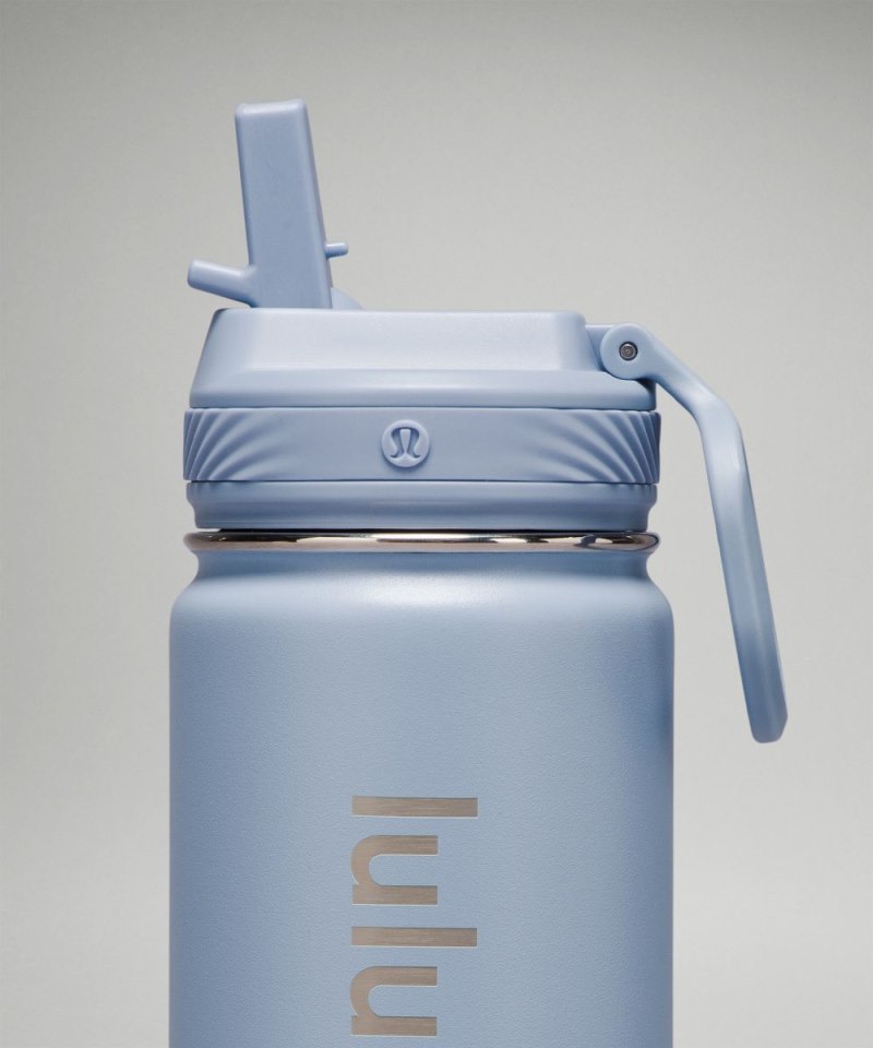 Lululemon Back to Life Sport Bottle 18oz *Straw Lid Blue Linen Online Outlet Sale