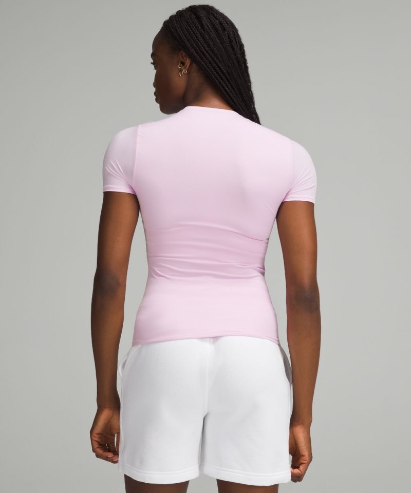 Lululemon Wundermost Ultra-Soft Nulu Hip-Length Crew Short-Sleeve Shirt Vitapink Online Outlet Sale