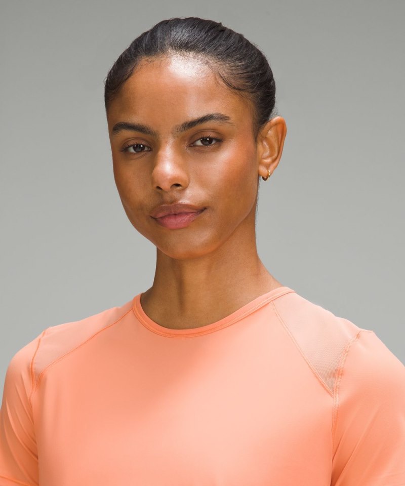 Lululemon Sculpt Short-Sleeve Shirt Coral Kiss Online Outlet Sale